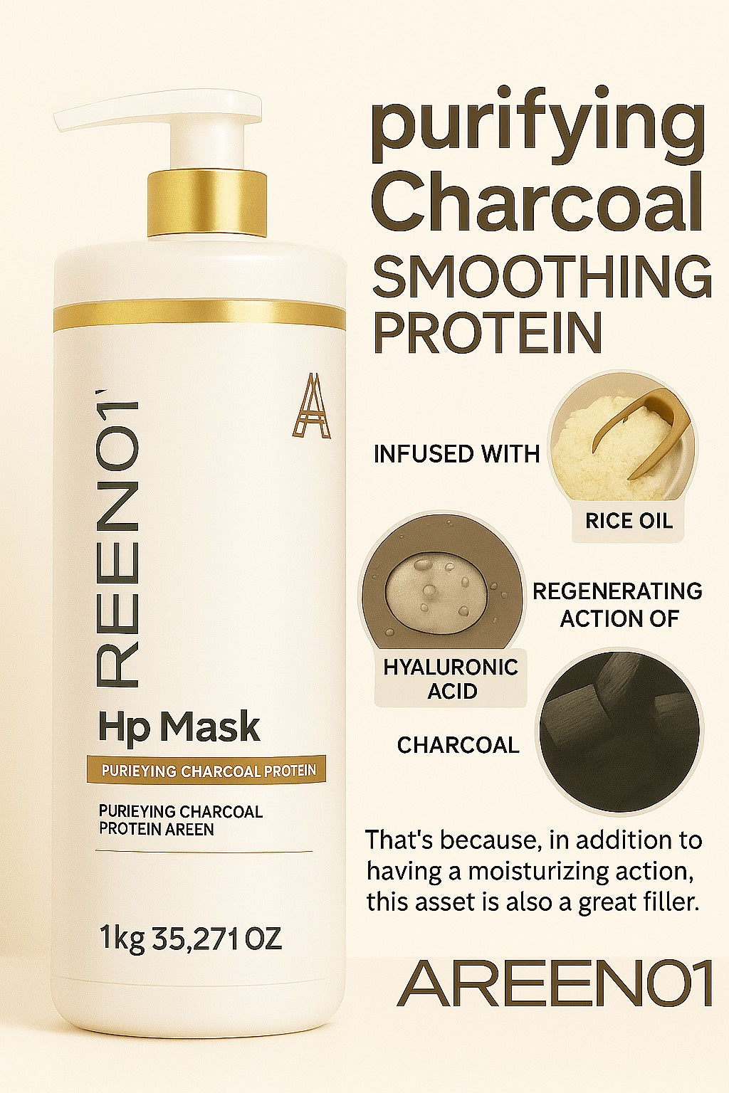 Purifying Charcoal Smoothing Protein Mask  | Areen1