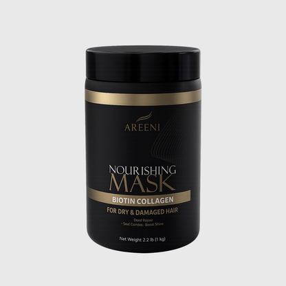 Nourishing Mask Biotin Collagen black jar | Areen1