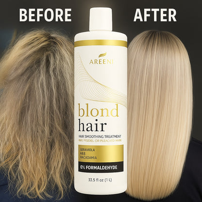 Blond Hair Treatment Before and Afte | Areen1
