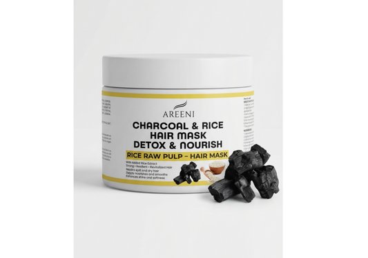 AREEN1 Black Hair Mask – Charcoal & Rice Detox Nourish